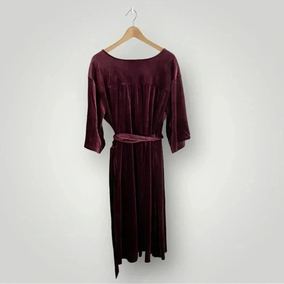 MODCLOTH Velvet Wrap Dress burgundy Sz 2X - Picture 6 of 6